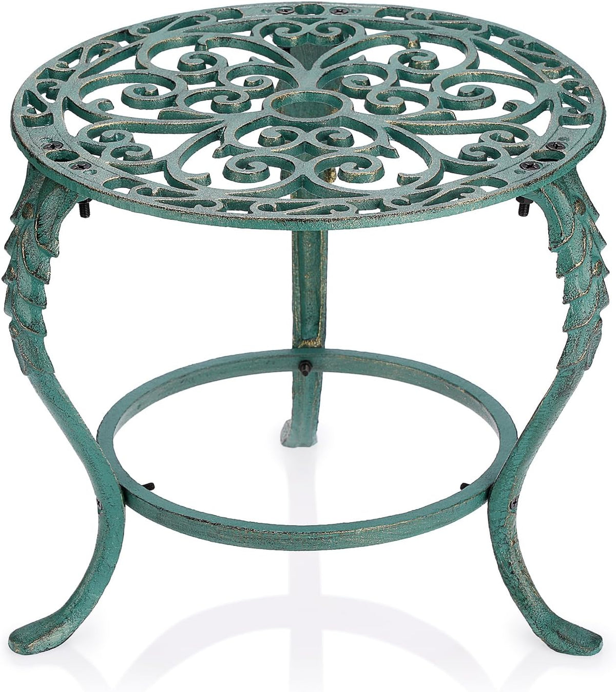 OwnMy Cast Iron Plant Stand Heavy Duty Vintage Wrought Iron Flower Pot Holder, Decorative Pedestal