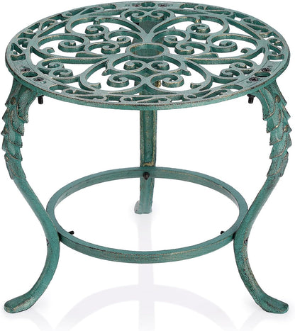 OwnMy Cast Iron Plant Stand Heavy Duty Vintage Wrought Iron Flower Pot Holder, Decorative Pedestal