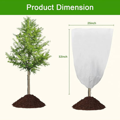 YDSL 3 Pack Plant Covers Freeze Protection, 25"×32" 1.77oz/yd² Plant Frost Covers for Outdoor