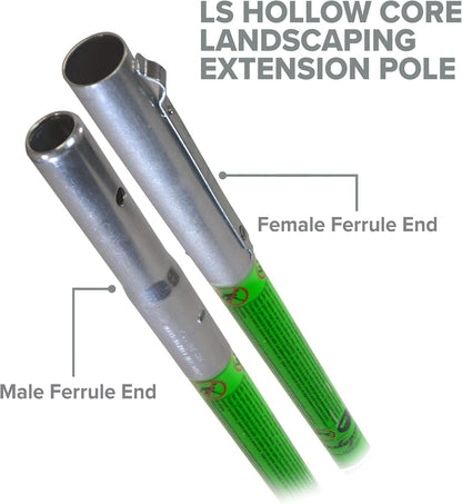 Hollowcore Fiberglass Landscaping Kit: Includes Pruner Mounted on Pole, Base Pole, and Pruner Rope