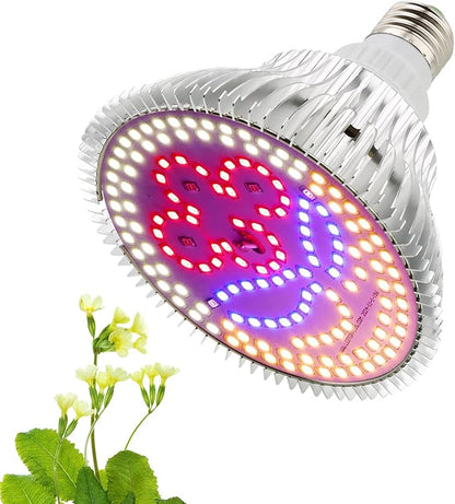 highydroLED 156-LED Full Spectrum Plant Light, E27 Grow Bulb for Indoor Plants, Energy-Efficient