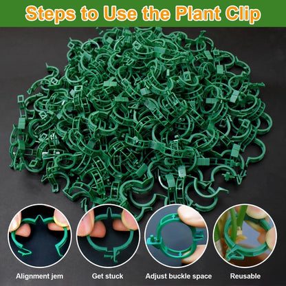 200 Pcs Plant Support Tomato Clips, Garden Clips, Crop Clips for Vine Vegetables, Fixing Tomato
