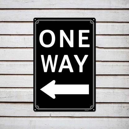 12x16" One Way" with Right Arrow - High-Intensity Aluminum Parking Lot Sign, Weatherproof &