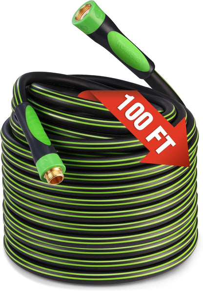 WORKPRO Hybrid Garden Hose 5/8 in.x 100ft, Water Hose Heavy Duty, Flexible, Lightweight Hybrid