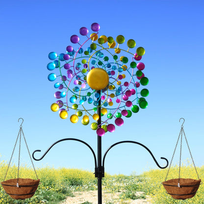 Wind Spinners Large Metal Outdoor Windmill Garden Spinner Yard Spinners Kinetic Lawn Art Patio Wind
