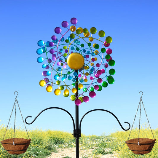 Wind Spinners Large Metal Outdoor Windmill Garden Spinner Yard Spinners Kinetic Lawn Art Patio Wind