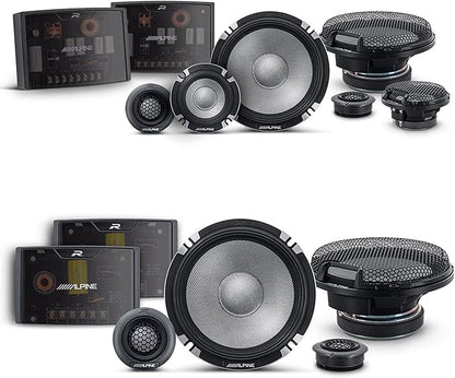 Alpine 6.5" R2 Pro-Series High-Resolution Speaker Bundle - A Pair of R2-S6533-Way Component
