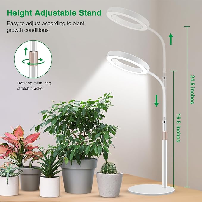 Grow Lights for Indoor Plants, 80 LED Full Spectrum Desk Plant Light for Growing Small Plant