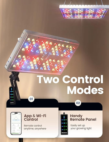 Grow Lights for Indoor Plants, [Smart APP & Expansive 2x2 Ft Coverage] Genuine 48Watt LED Full