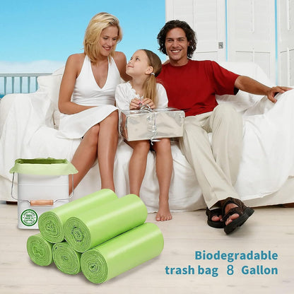 Biodegradable Trash Bags 8 Gallon, 100 Count Small Compost Bags, Compostable Strong Bathroom