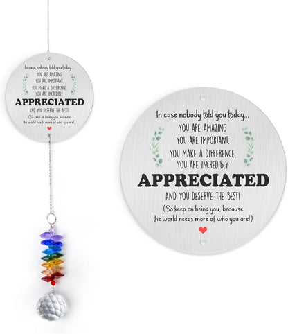 Aluminum Ornament Suncatcher - You are Appreciated - Inspirational Gift Ideas - Encouragement