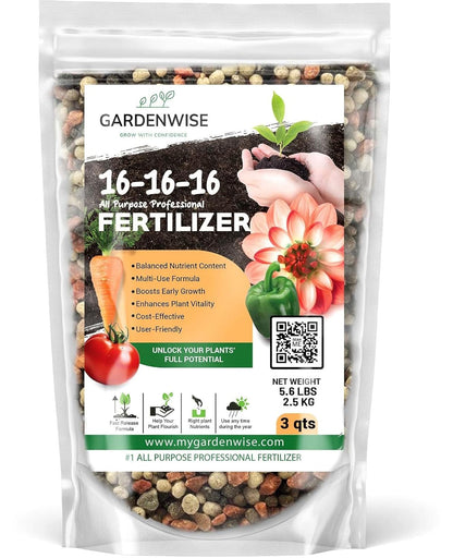 16-16-16 All Purpose Professional Fertilizer - Lawn & Flower & Tree & Shrub & Vegetable Garden