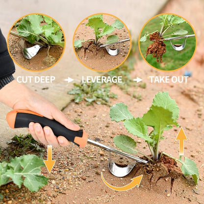 2025 Weed Puller Tool, 3 Pack New Garden Stainless Steel Weeder Tool Hand Weeder Tool,Multi-Purpose