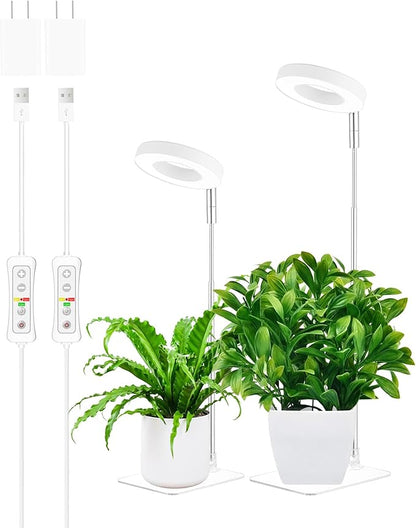 yadoker Halo Plant Grow Light, LED Growing Light Full Spectrum for Indoor Plants,Height Adjustable