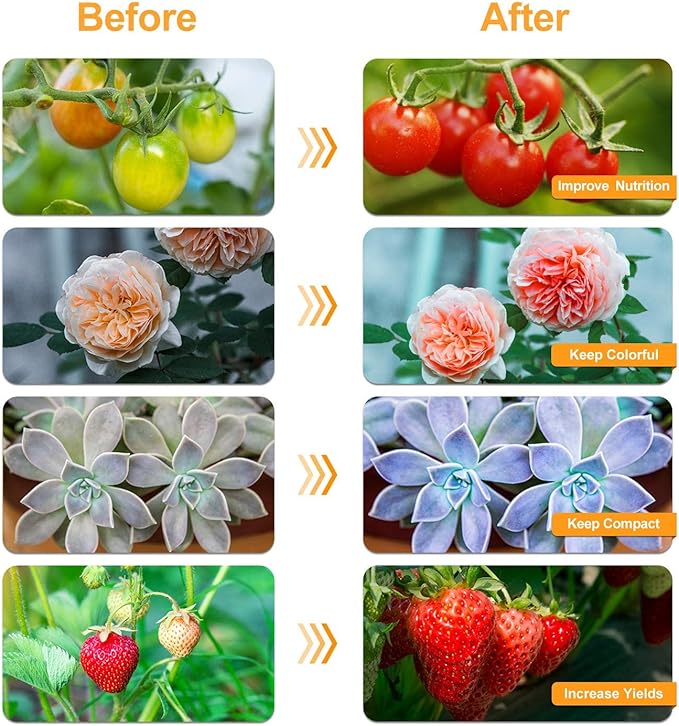 bseah Grow Light Plant Lights for Indoor Plants, Full Spectrum Plant Grow Lamp, 10 Dimmable Levels