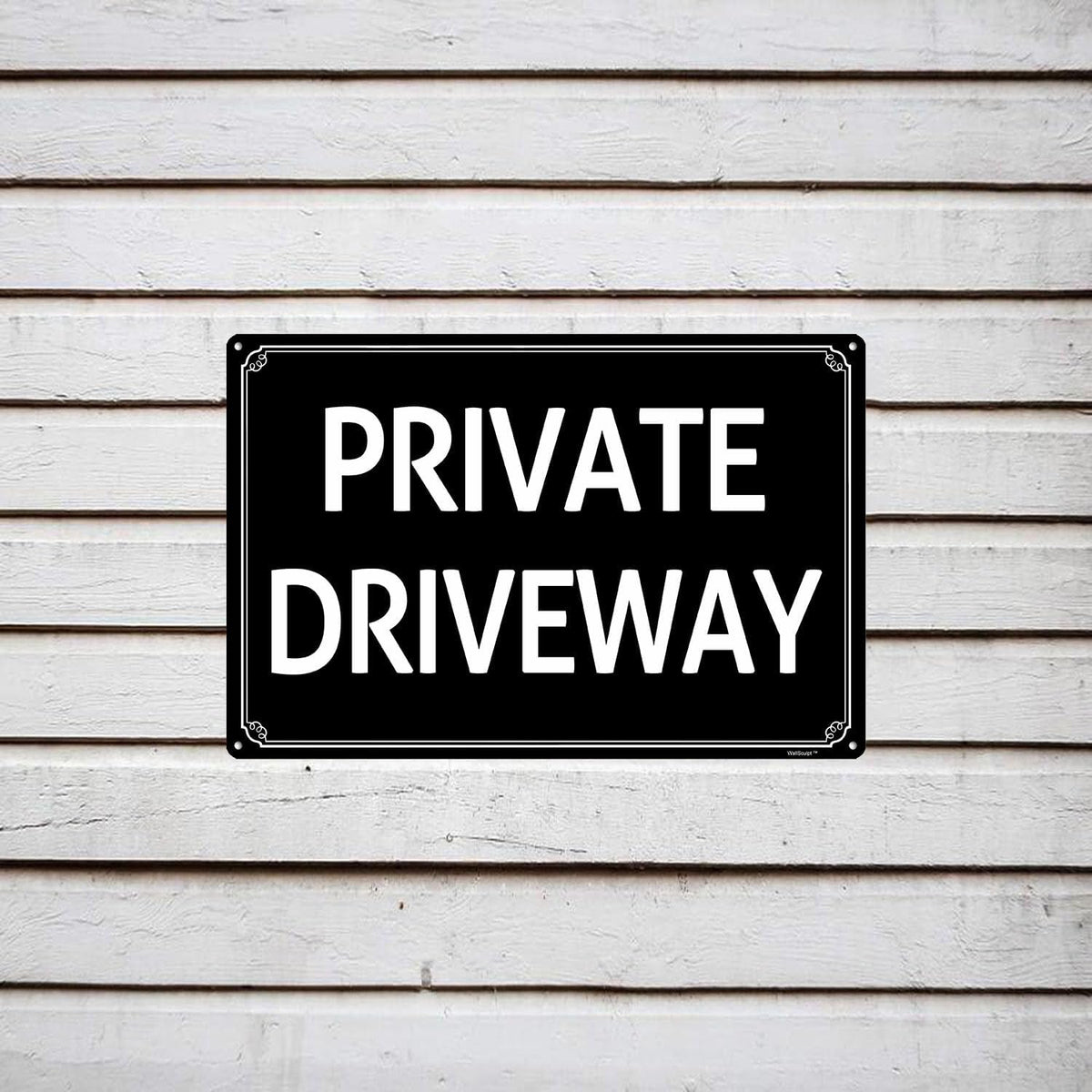 8x12"Private Driveway - High-Intensity Aluminum Parking Lot Sign, Weatherproof & Fade-Resistant