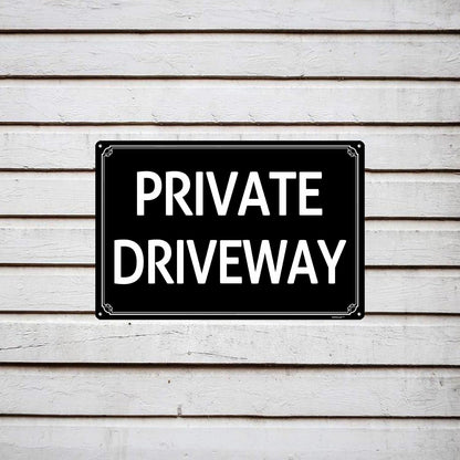 8x12"Private Driveway - High-Intensity Aluminum Parking Lot Sign, Weatherproof & Fade-Resistant