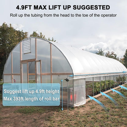 UYGALAXY 2PCS Greenhouse Sidewall Manual Film Roll up Hand Crank Winch for Greenhouse Ventilation