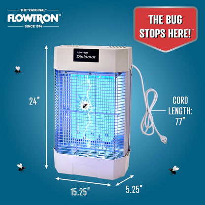 Flowtron Indoor Bug Zapper | Electric Fly & Insect Killer with 120W UV Light, Pheromone Lure