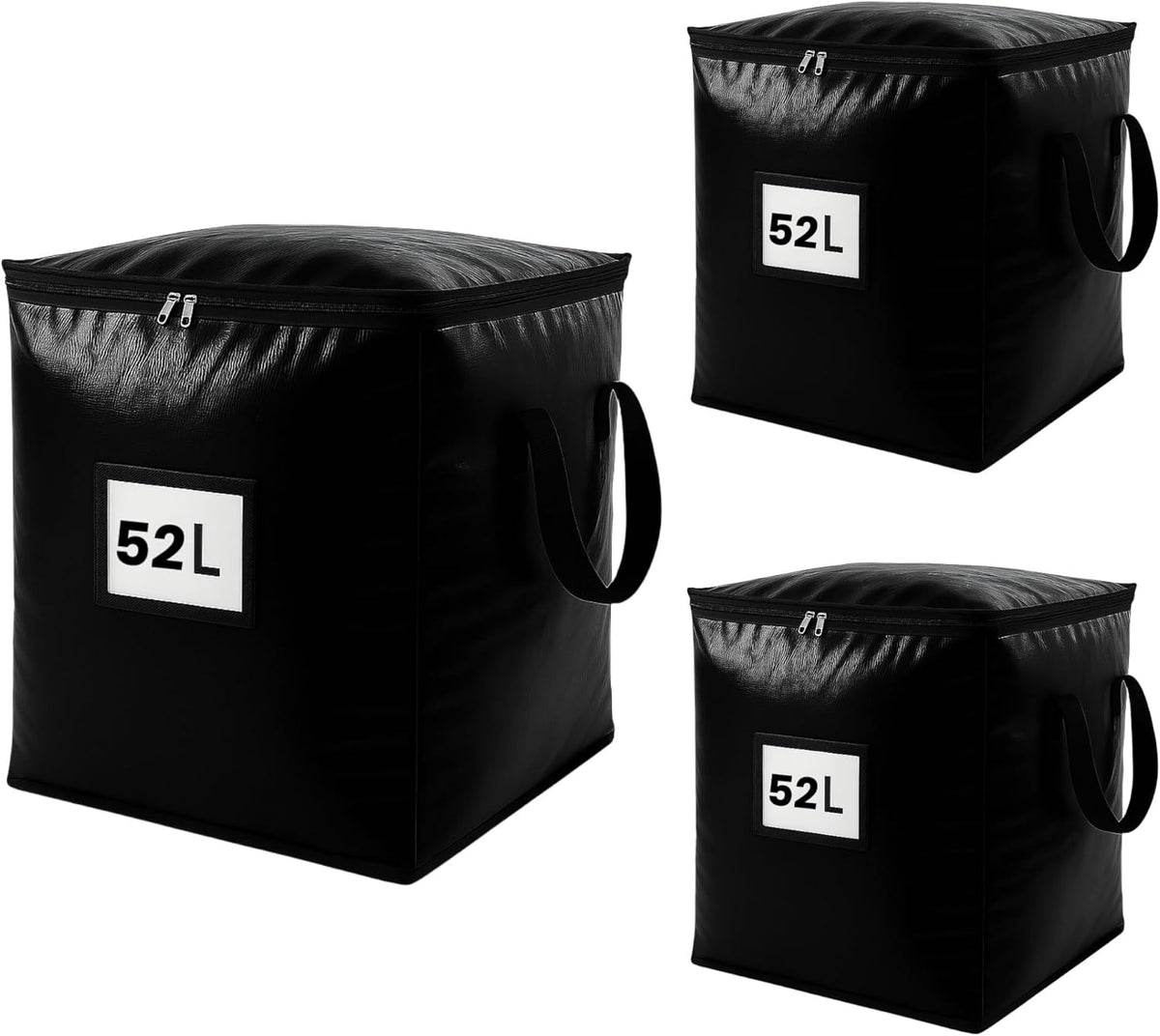 3 Pack 52L Storage Bags for Clothes, Moving Bags Heavy Duty Extra Large with Reinforced Handle