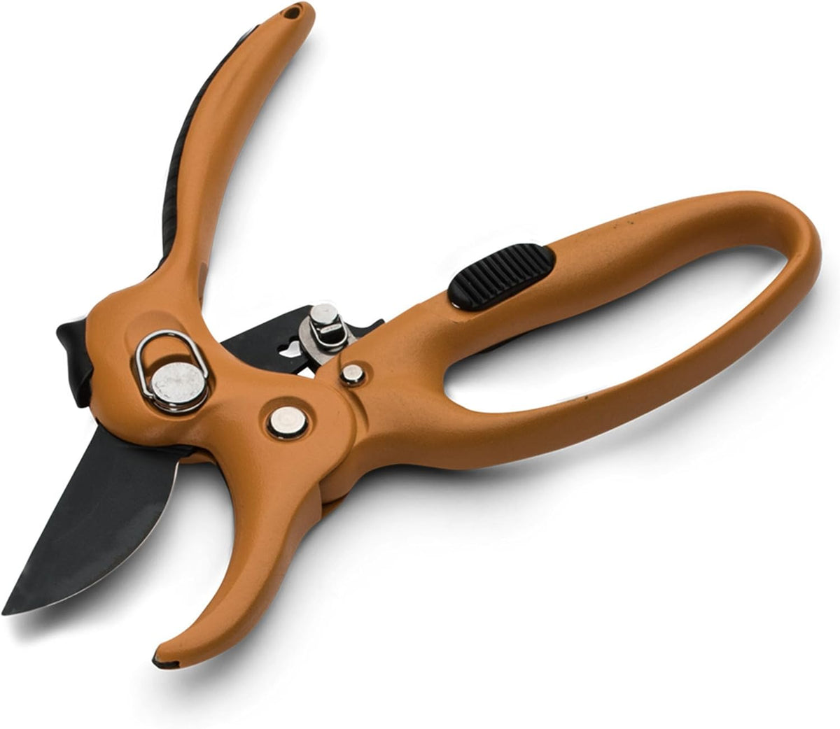 Kings County Tools Ratcheting Hand Pruner | Extra Cutting Strength | Adjust Grip to Activate