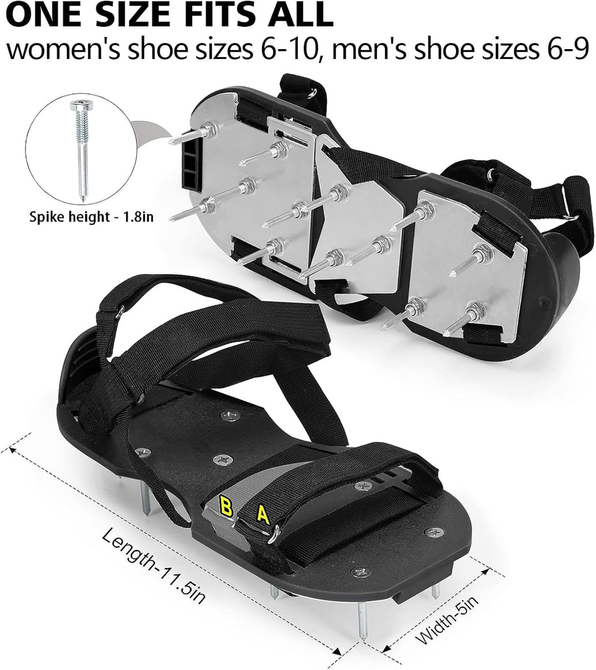 Lawn Aerator Shoes for Grass - Pre-Assembled Grass Aerator Shoes for Lawn - Soil Yard Aerator Tool