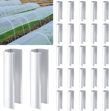 25 Pcs Aluminum Greenhouse Clamps, 0.925 x 3 Inch, Row Covers, Dog Beds, Quilting Frames Shelters