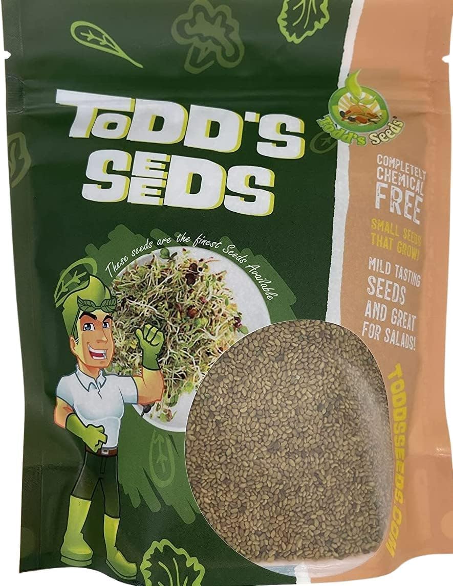 Todd's Seeds Broccoli and Friends Sprouting Seed Mix: Broccoli, Crimson Clover, Red Radish