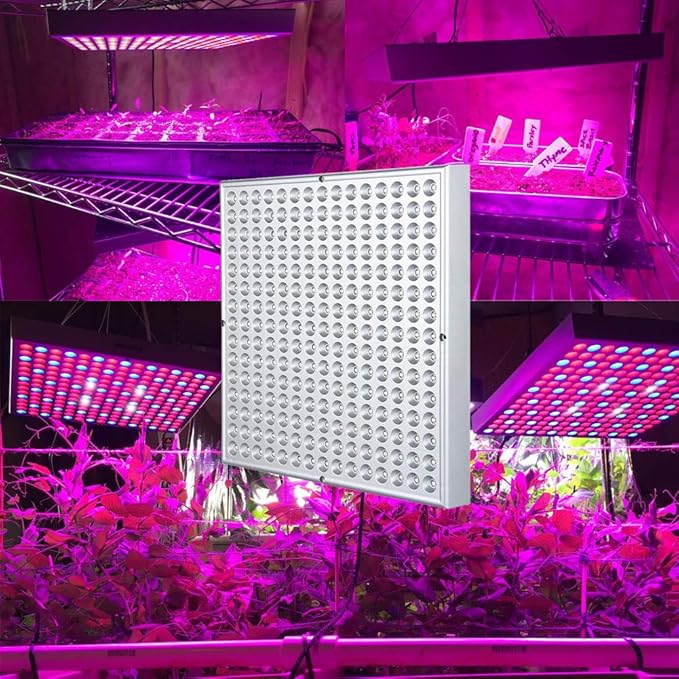 LED Grow Light 225 LEDs Plant Lights Red Blue White Panel Growing Lamps for Indoor Plants Seedling