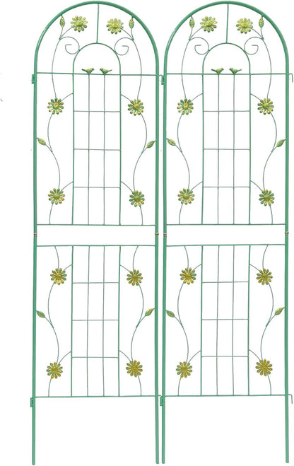 2 Pack Metal Garden Trellis 71" H Garden Fence Rustproof Trellis for Climbing Plants Support Roses