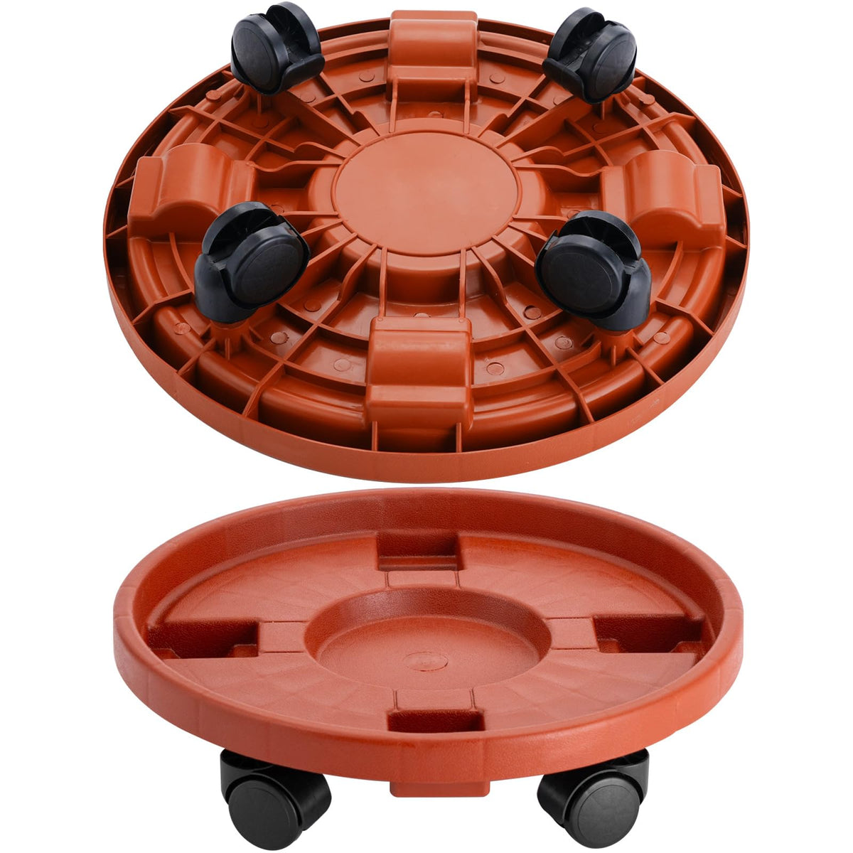 Doseno Plant Caddy with Wheels, Plant Dolly with Wheels, 2 Pack, 13 in