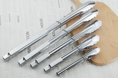 Stainless Steel Utility Food Tongs Set Kitchen Metal Tongs for Cooking Grilling Barbecue BBQ and