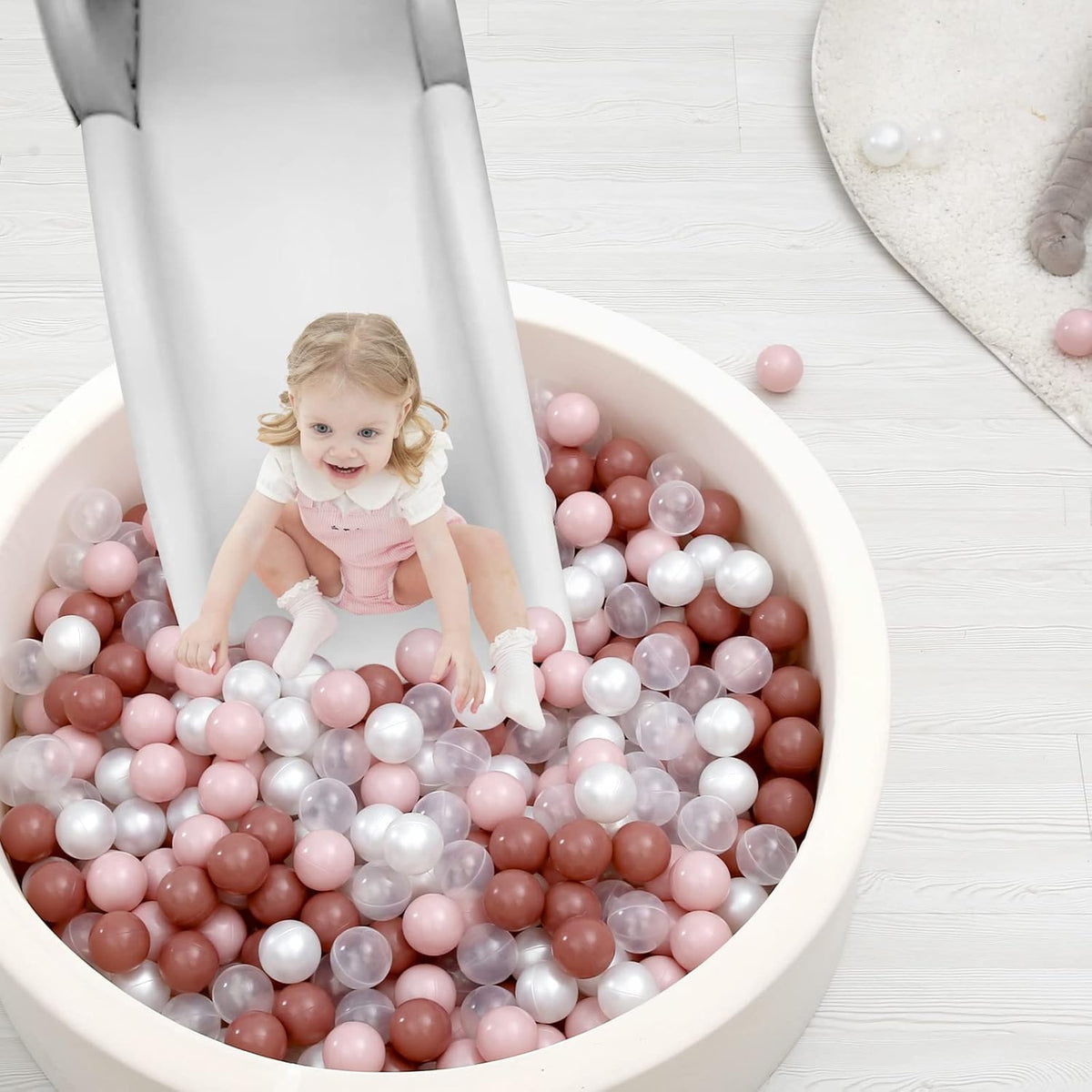 TRENDPLAY Plastic Balls for Ball Pits 2.2 Inch, Pack of 50 100 200 500 Hollow Balls, Perfect for