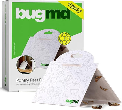BugMD Pantry Moth Traps (6-Pack) – Pheromone-Based Sticky Glue Traps, Non-Toxic, Kills Indian Meal