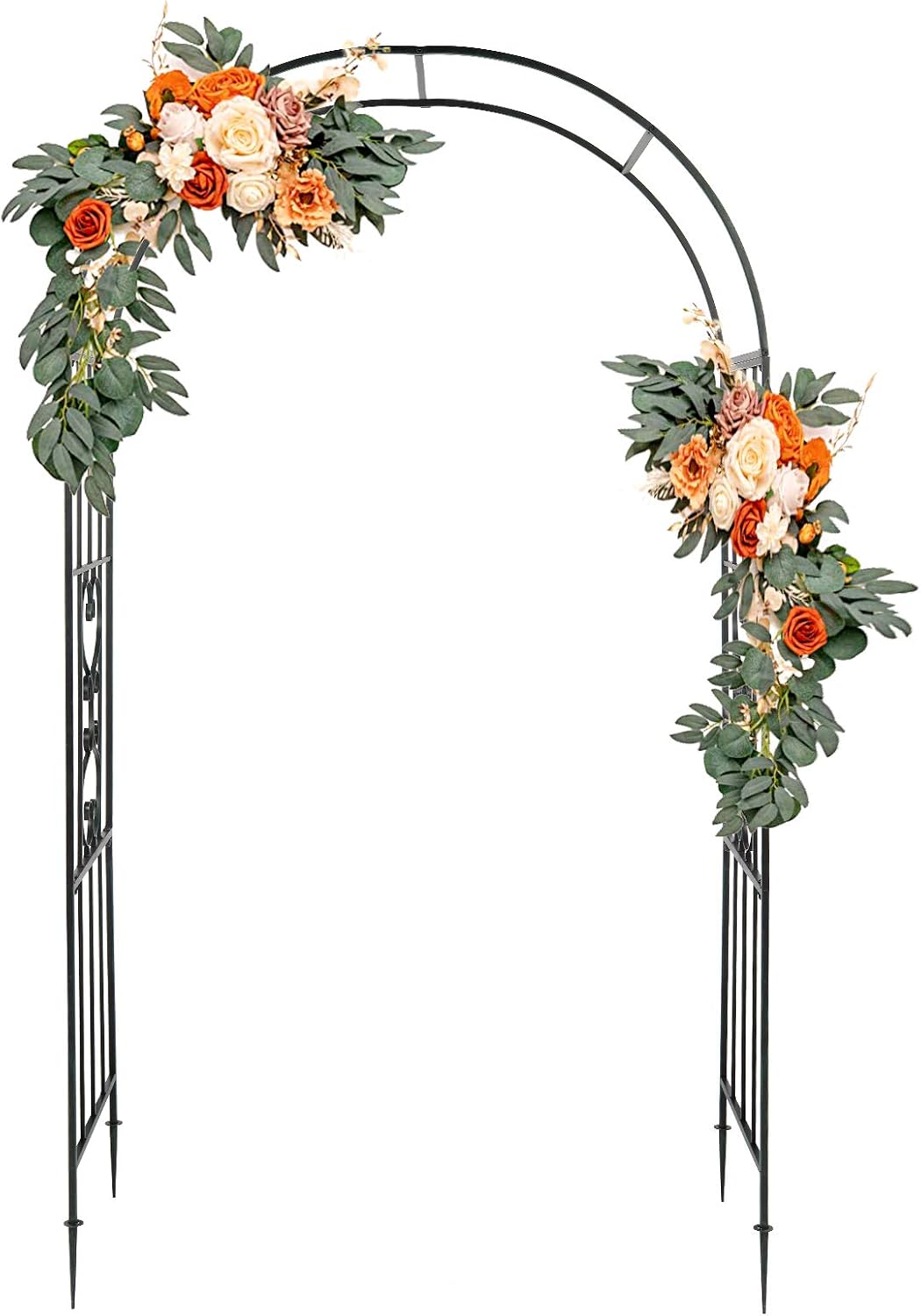 VINGLI Garden Arbor, Arch Walkway for Wedding Ceremony Party, Christmas Garden Decorations Steel
