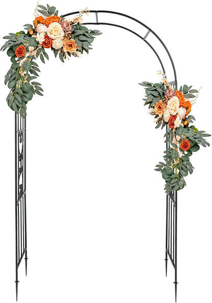 VINGLI Garden Arbor, Arch Walkway for Wedding Ceremony Party, Christmas Garden Decorations Steel