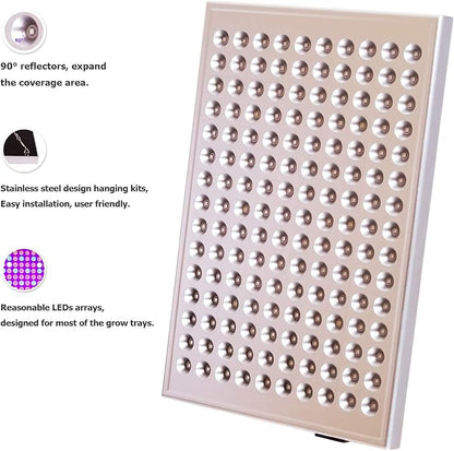 Diboys LED Grow Light for Indoor Plants, 45W Plant Lights Full Spectrum Panel Grow Light for