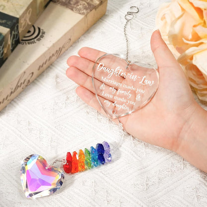 Daughter in Law Gifts, Birthday Wedding Gift - Crystal Suncatcher, Christmas, Anniversary Presents