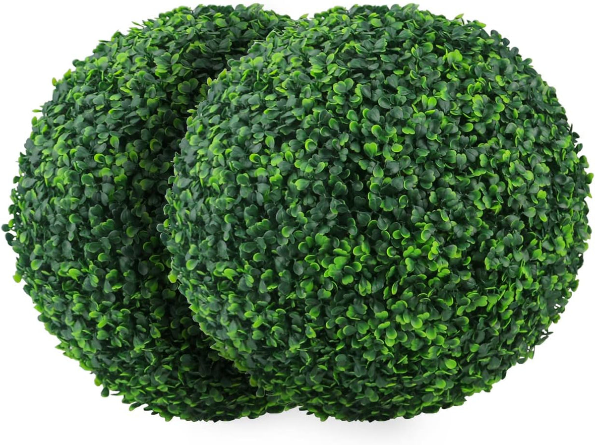Sunnyglade 2 PCS 13 inch 4 Layers Artificial Plant Topiary Ball Faux Boxwood Decorative Balls for