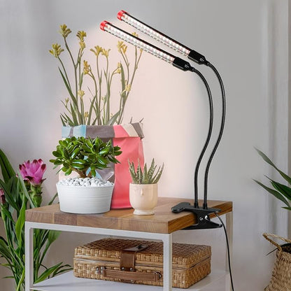 Gamechanger! 18W Power Home Plug, NOT 10W Adapter, FECiDA 2Head Clip Grow Lights for Seed Starting