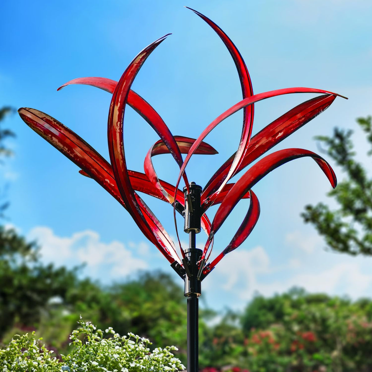 LimeHill Wind Spinner for Garden and Yard - Large Metal Kinetic Wind Sculptures Yard Art Outdoor