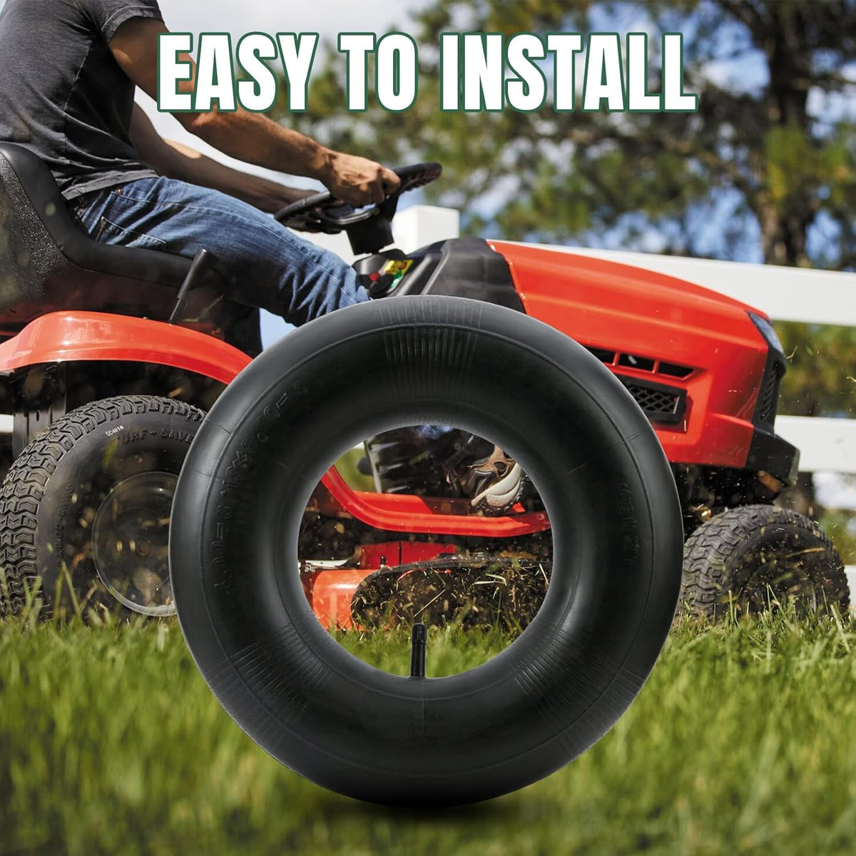 13x4.00-6 Inner Tube 4.10/3.50-6 Heavy Duty Replacement Tire Tubes with Straight Valve Stem for