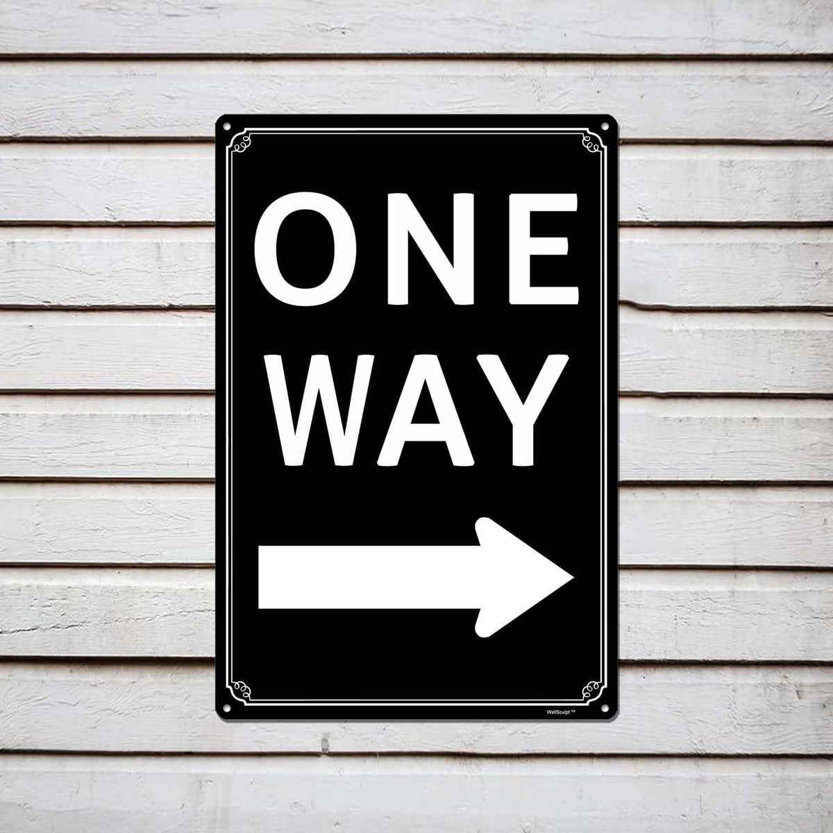12x16" One Way" with Left Arrow - High-Intensity Aluminum Parking Lot Sign, Weatherproof &