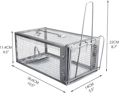 Gingbau 2-Pack Rat Traps Live Chipmunk Trap Cages for Indoor and Outdoor Use