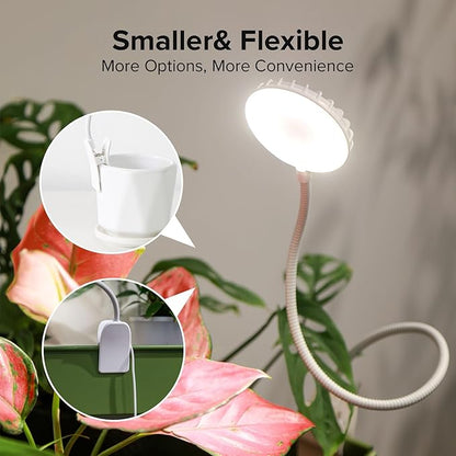 Plant Grow Lights, Full Spectrum Clip Plant Growing Lamp, 4000K LED Grow Light Indoor, 4 Dimmable