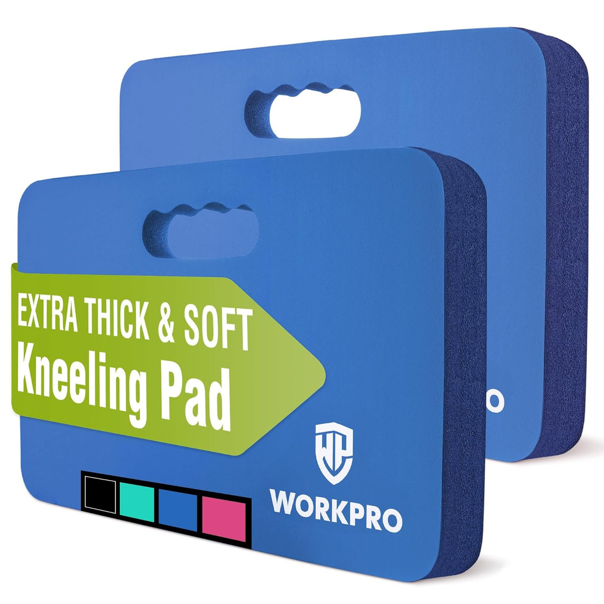 WORKPRO Extra Thick Kneeling Pad, 2-Pack, Soft Foam Cushioning for Knee, Large Foam Kneeler Mat for