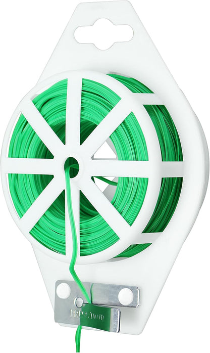 Gardzen 328ft Twist Ties, Reusable Coated Wire Plant Ties with Cutter, Ideal for Sealing Plastic