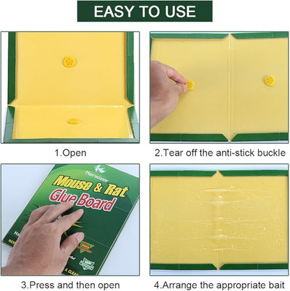 Kensizer 12-Pack Mouse Rat Glue Trap, Super Sticky Adhesive Glue Board Traps for Mice Rats Catches