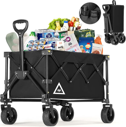 Wagon Cart Shopping Foldable Folding Collapsible with Wheels Big On Beach Garden Outdoor Grocery