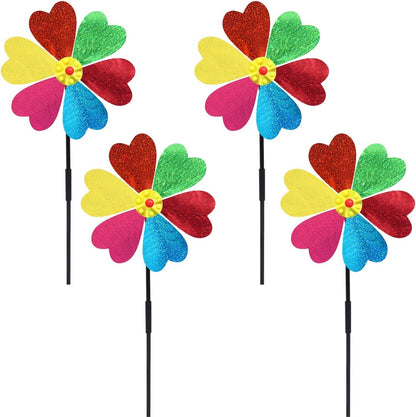 Garden Wind Spinners for Outdoor, Decorative Pinwheel Bee Butterfly Ladybug Windmill Whims